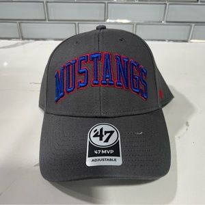 '47 Southern Methodist SMU Mustangs MVP Adjustable Strapback Cap Hat Gray